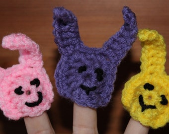 Bunny Rabbit Finger Puppets Crochet Pattern