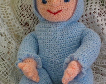 Blue Baby Doll Toy Crochet Pattern