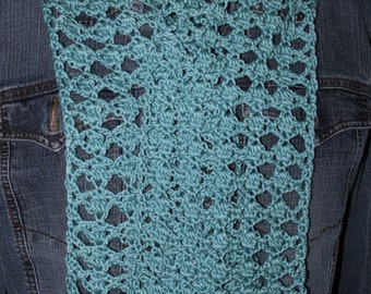 Cluster Trellis Lightweight Lacy Scarf Crochet Pattern
