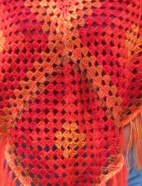 Painted Desert Granny Square Poncho Cover up Crochet Pattern - Etsy