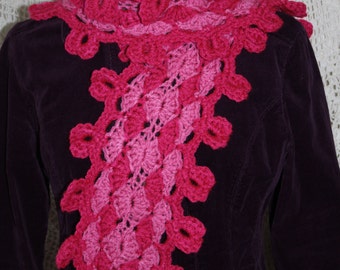 Sweetheart Scarf Clothing Accessory With Heart Edging Crochet Pattern