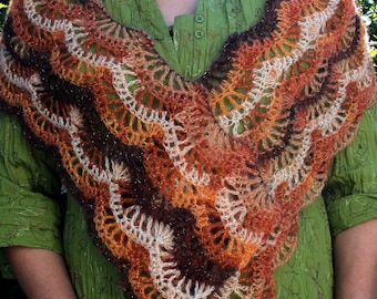 Seashell Stitch Stole Wrap Shawl Scarf Crochet Pattern