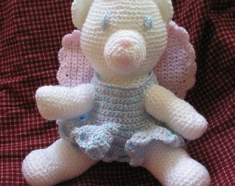 Angel Bear Stuffed Animal Toy Crochet Pattern