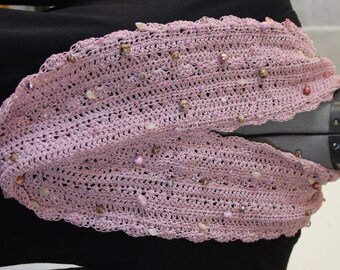 Bejeweled Cowl Scarf Crochet Pattern