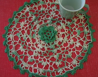 Irish Rose and Clover Doily Home Decor Crochet Pattern