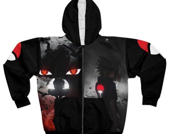 Naruto Shippuden Uchiha Unisex Zip Hoodie (AOP)