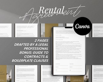 Plantilla de contrato de alquiler editable: Contrato de arrendamiento imprimible (PDF y Word)
