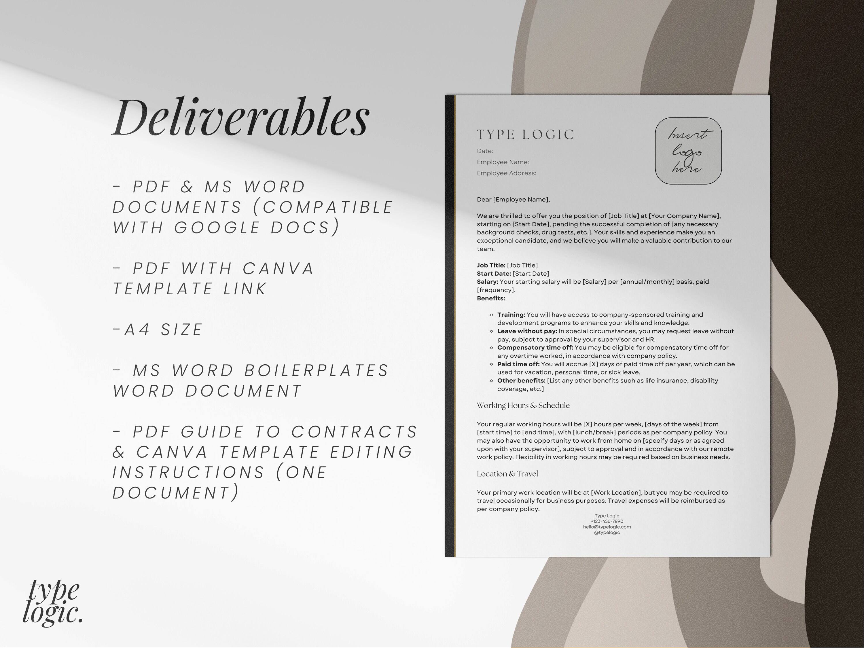 Printable Job Offer Letter Template - Editable Canva, Word & PDF - Etsy