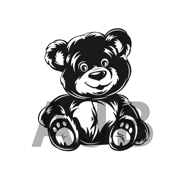 Bear svg file, Bear png, Bear dxf, Bear Cricut file, Bear t-shirt design, Bear tumbler design, Bear sticker design, Bear laser etching file