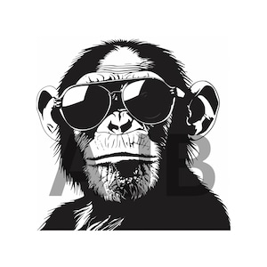 Chimpanzee svg, Chimpanzee png, Chimpanzee dxf, Chimpanzee Cricut file, Chimpanzee t-shirt design, Chimpanzee laser engraving file