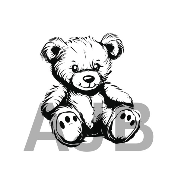 Bear svg file, Bear png, Bear dxf, Bear Cricut file, Bear t-shirt design, Bear tumbler design, Bear sticker design, Bear laser etching file