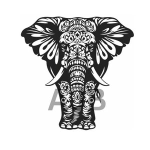 Elephant svg file, Elephant png file, Elephant dxf file, Elephant cut file