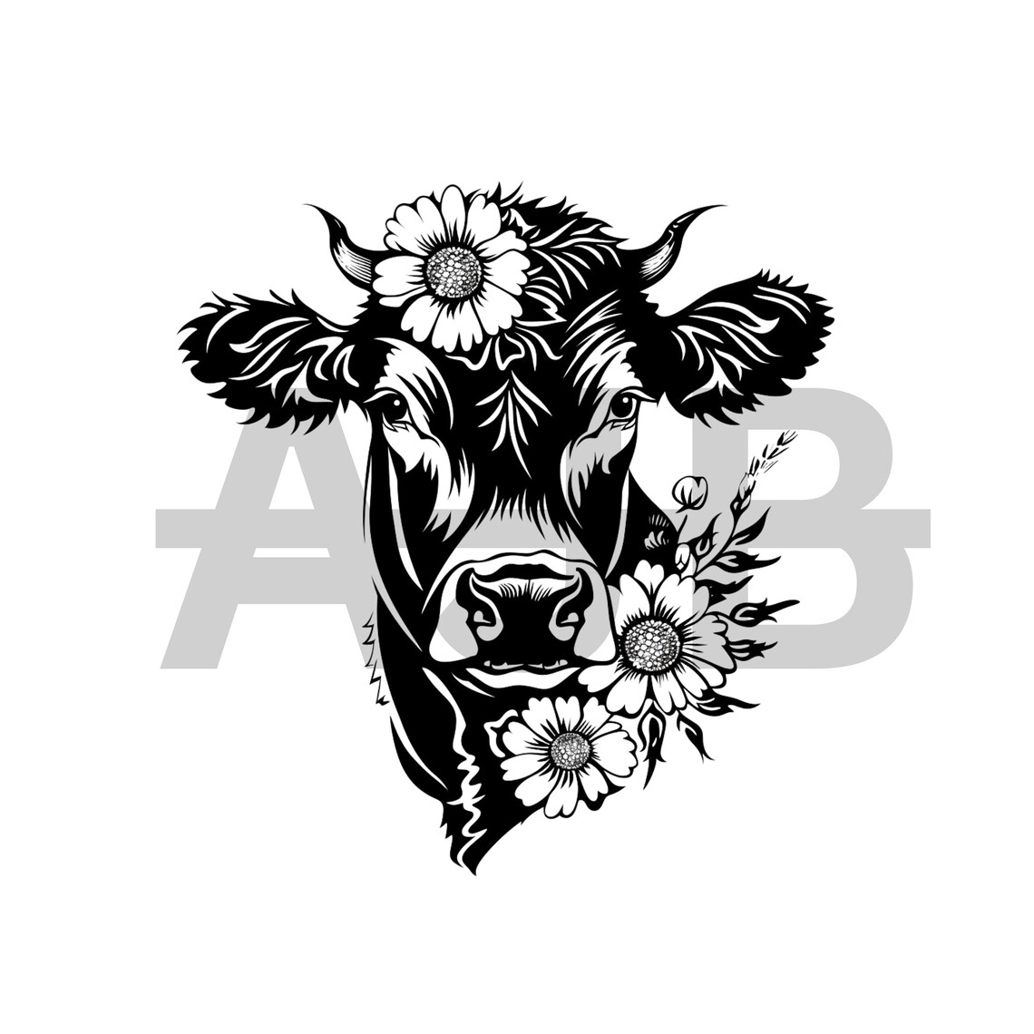 Cow Svg, Cow Head Svg, Cow Png, Cow Dxf, Cow Cricut File, Cow T-shirt ...