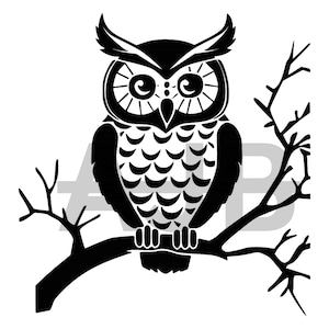 OWL SVG, OWL Clipart, Owl Svg File For Cricut, Owl Svg Cut Files For Cricut, Bird Silhouette Svg, Owl png, vector file, Owl vector, Dxf file