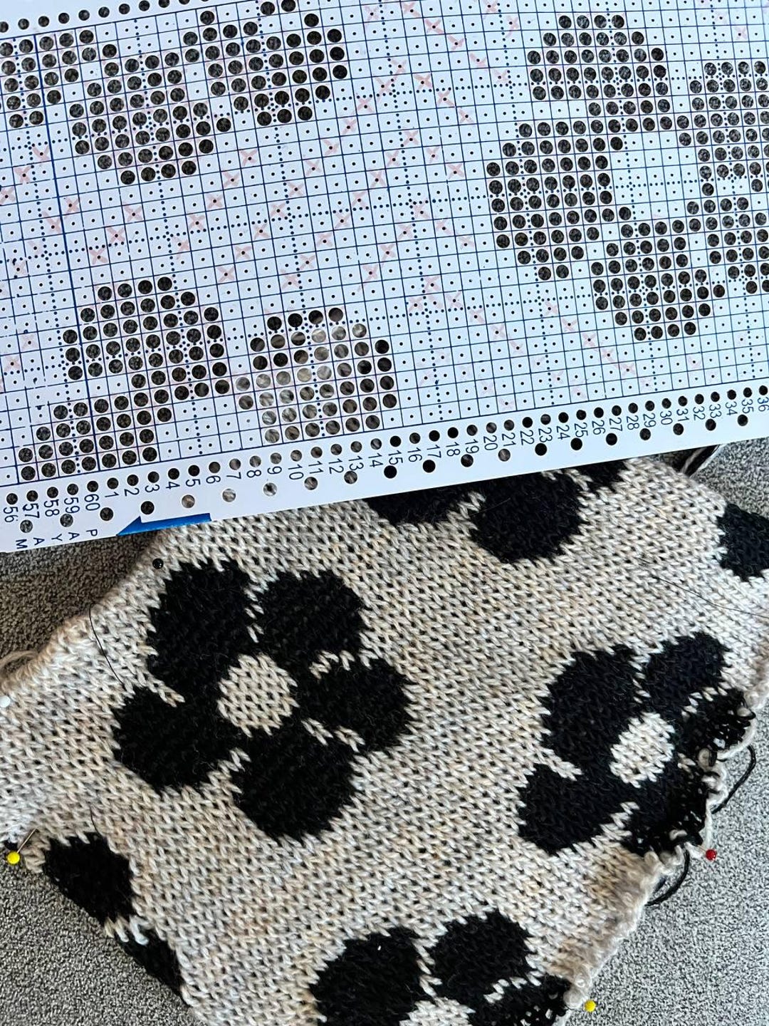 Knitting Machine Punchcard Pre-punched Brother KH-881 24 Stitch Pattern ...