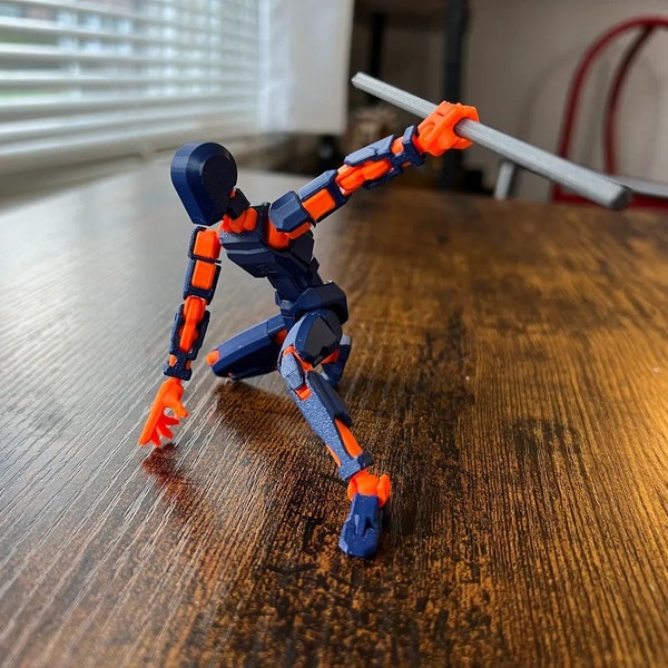 Dummy STL file for 3dprint(assembly required) -Articulated Jointed Action Figure with human-like posability -fidget toy stress relief