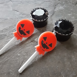 Dangle Plugs, 12g, 10g, 8g, 6g, 4g, 2g, 0g, 00g, 1/2&quot;, 9/16&quot;, 5/8&quot;, 3/4&quot;, 7/8&quot;, 1&quot;, Jack O Lantern, Gauged Plug Earrings, Halloween Jewelry
