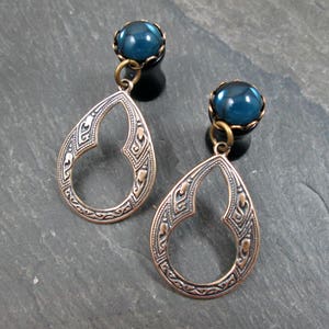 Dangle Plugs 12g 10g 8g 6g 4g 2g 0g Tribal Gauges Antiqued Brass Gothic Plugs Gothic Jewelry Plug Earrings image 4