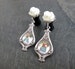 Victorian Dangle Plugs, 12g, 10g, 8g,  6g, 4g, 2g, 0g, Rose Wedding Gauges, Spring Bridal, Alternative Bride, Gauged Plug Earrings 