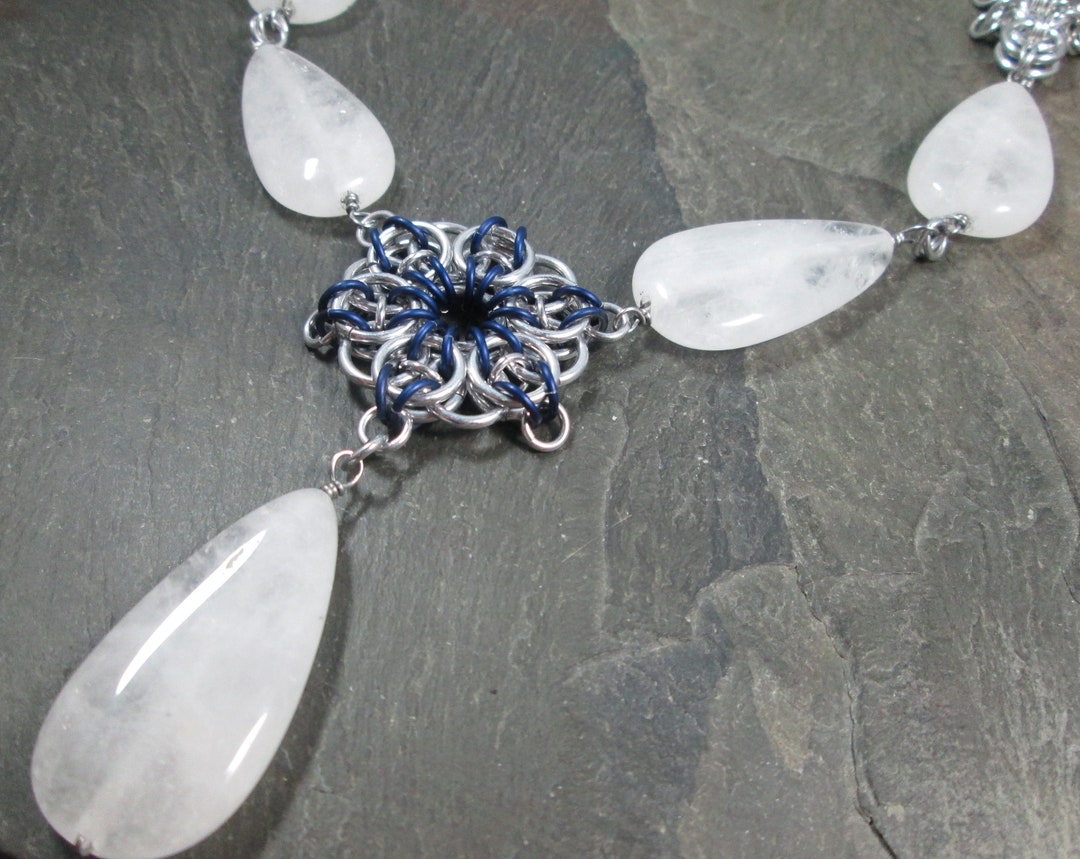 Chainmaille Necklace, Celtic Weave, Chainmail Jewelry, Alternative Wedding, Handfasting