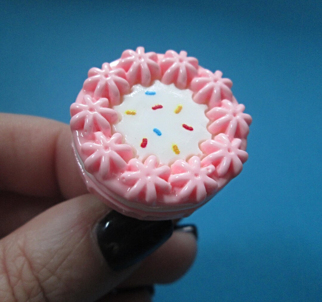 Mini Syrup Rings Mini Pink Sprinkle Cookie Dessert Ring Steel Band - Etsy
