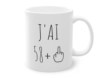 Tasse cadeau drôle de 59 ans, tasse joyeux 59e anniversaire