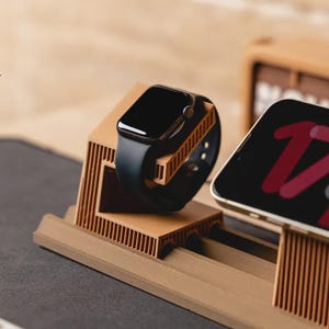 Apple Watch Halterung, Modularer Schreibtischdock (3D-Druck, PLA)