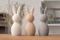 Easter bunny decorative figure: Colorful spring decoration in various sizes made from 3D print product logo