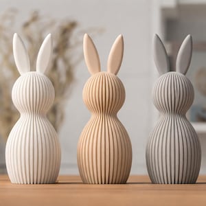 Osterhase Dekofigur: Bunte Frühlingsdeko in Verschiedenen Größen aus 3D Druck