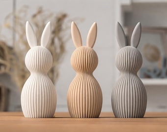 Osterhase Dekofigur: Bunte Frühlingsdeko in Verschiedenen Größen aus 3D Druck