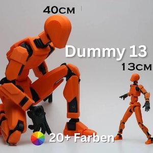 Dummy 13 Actionfigur: Bewegliche Figur aus 3D-Druck (Bausatz & Fertigmodell)