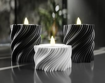 3D gedruckte Teelichthalter - Zwei Designs für LED Teelicht