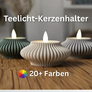 3D-printed tealight holder – Modern candle holder for tealights | Minimalist decoration | Lattice structure