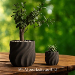 Bunter Moderner Blumentopf: Glatte Kurven, Kleiner Pflanztopf