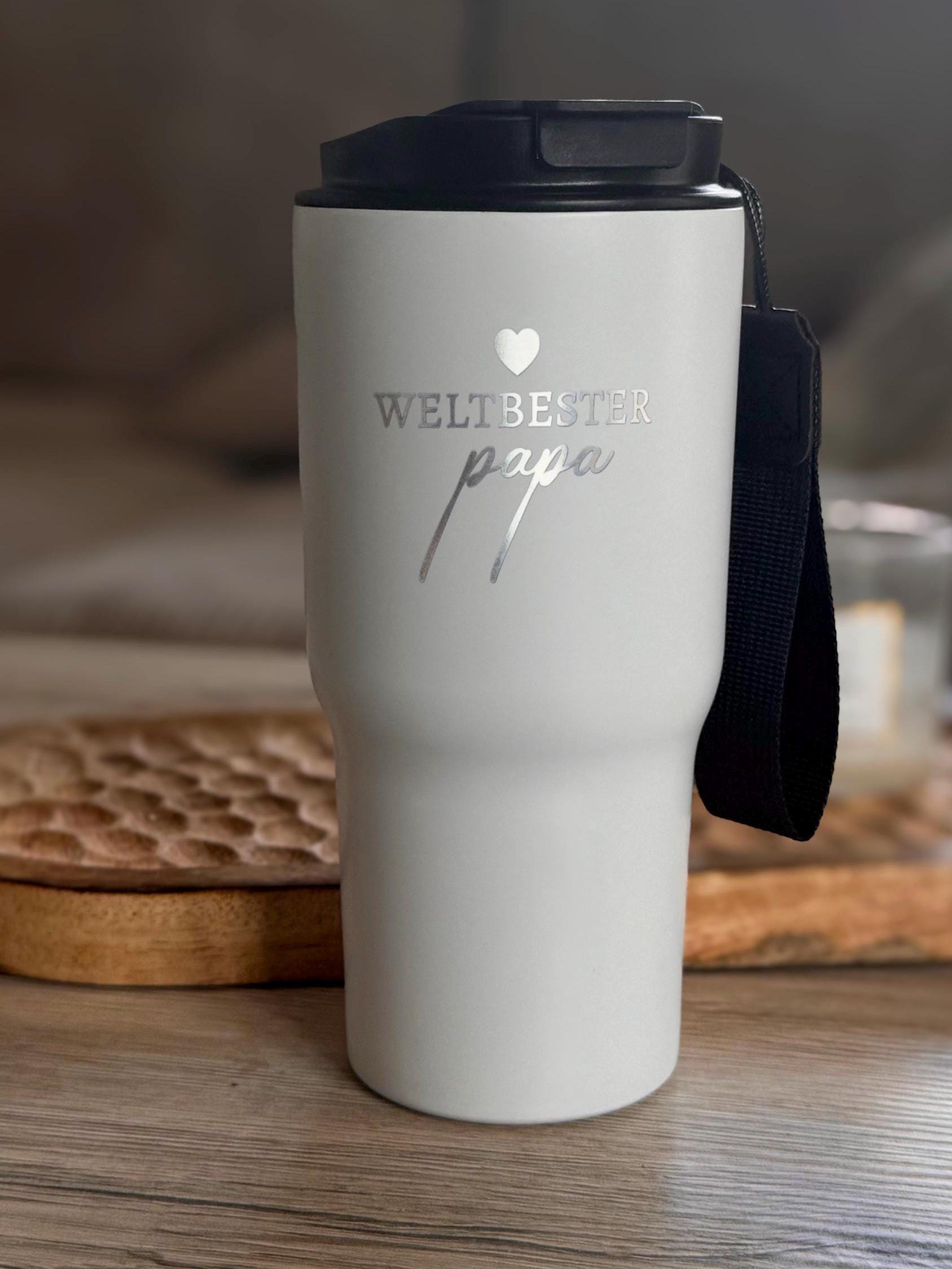 Edelstahl-Kaffeebecher 'Dad From Daughter' – 850 Ml, Isoliert, Personalisiert
