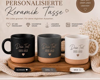 Personalized mug with custom text, engraved ceramic mug, custom coffee mug, gift with text, dishwasher safe, 360 ml gift idea