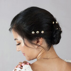 10 Aurora Borealis Crystal Hair Snaps  Round Gold Rim Edition image 4