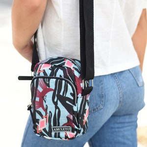 Phone Bag Shoulder Bag Printed Canvas Cell Phone Holder Exclusive Design Colors Crossbody Shoulder Bag Moon