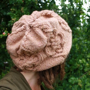 PDF Knitting Pattern Skeleton Key Slouchie Tam image 3