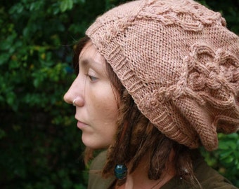 PDF Knitting Pattern - Skeleton Key Slouchie Tam