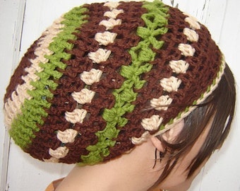 PDF Crochet  Pattern - Forest Slouchie Tam