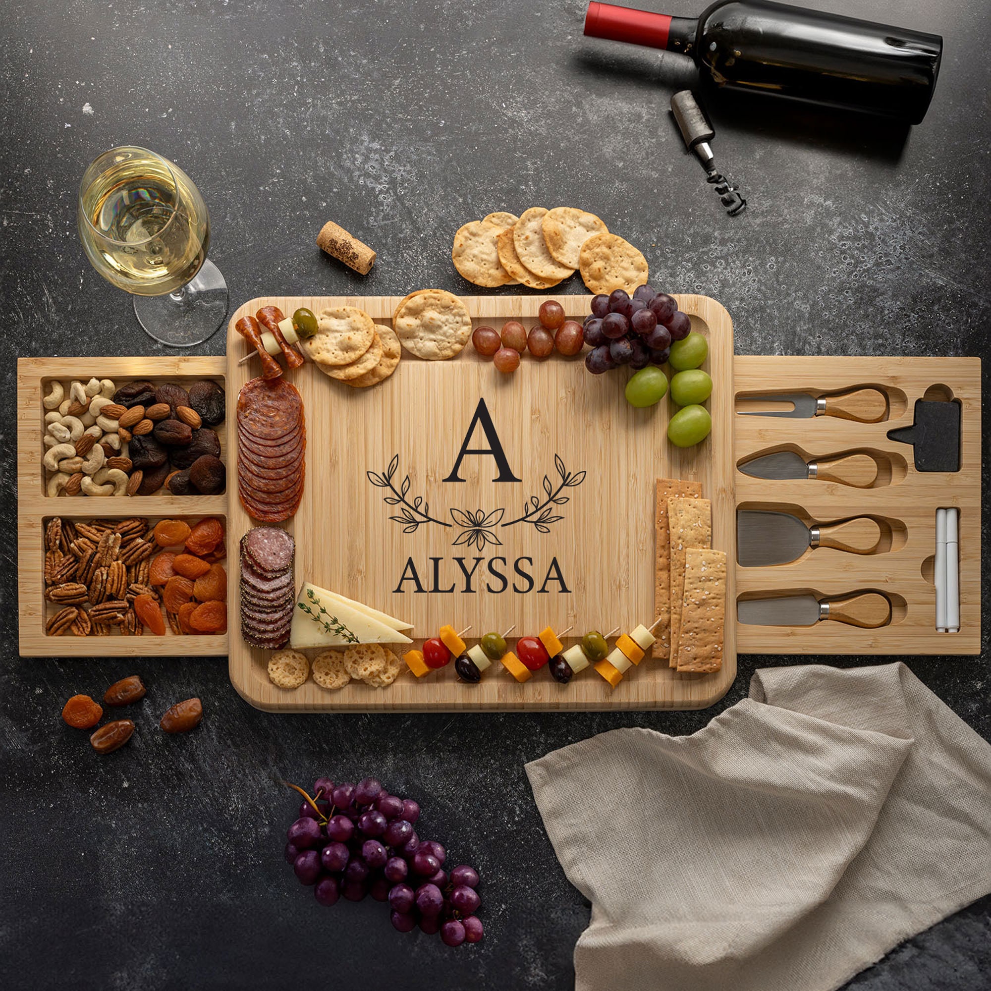 custom charcuterie boards, catering & gifting | graze... Personalized Charcuterie Board, Custom Cheese Board With Engraving ...
