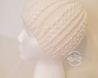 Hand Knit Hat - Winter Cloche - Beanie Hat - Ready to Ship