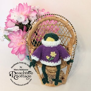 Knitted Amigurumi Frog Fred the Frog Froggie Wearing Spring Sweater Ready To Ship image 6