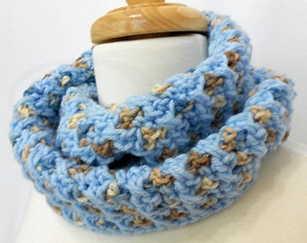 Crochet Infinity Scarf - Crochet Infinity Cowl - Great Neck Warmer - Ready to Ship