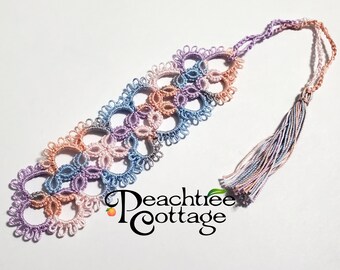 Vintage Style Tatted Bookmark - Tatted Lace Bookmark - Your Color Choice - Made To Order