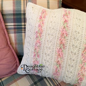 Crochet Pillow Pattern - Avalon Pillow Pattern - Striped Pillow Pattern - Arrow Stitch Pillow Pattern - PDF Format