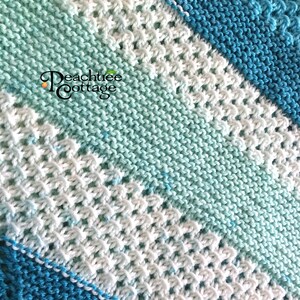 Knit Baby Blanket Knit Baby Afghan Babyghan Afghan Knit Blanket Baby Shower Gift Ready To Ship image 3