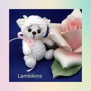 Thread Häkelanleitung - Miniatur Lamm - Lamm häkeln - Gehäkeltes Schaf - PDF Format