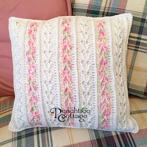 Crochet Pillow Pattern - Avalon Pillow Pattern - Striped Pillow Pattern - Arrow Stitch Pillow Pattern - PDF Format